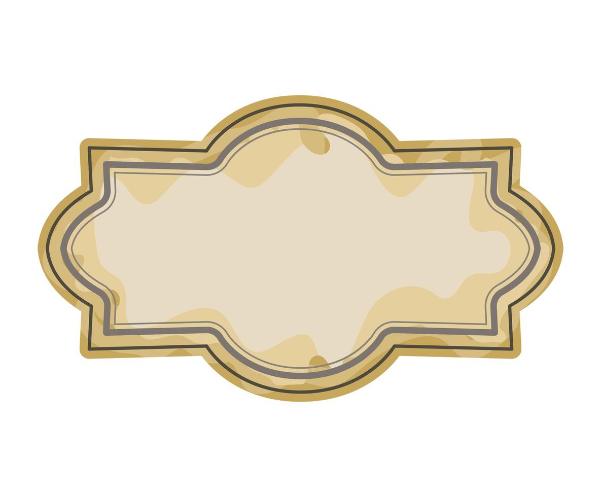 icono de etiqueta antigua vector