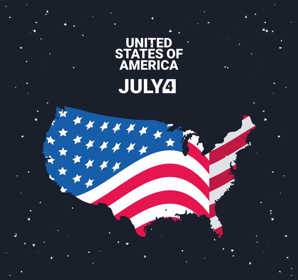 cartography of USA vector