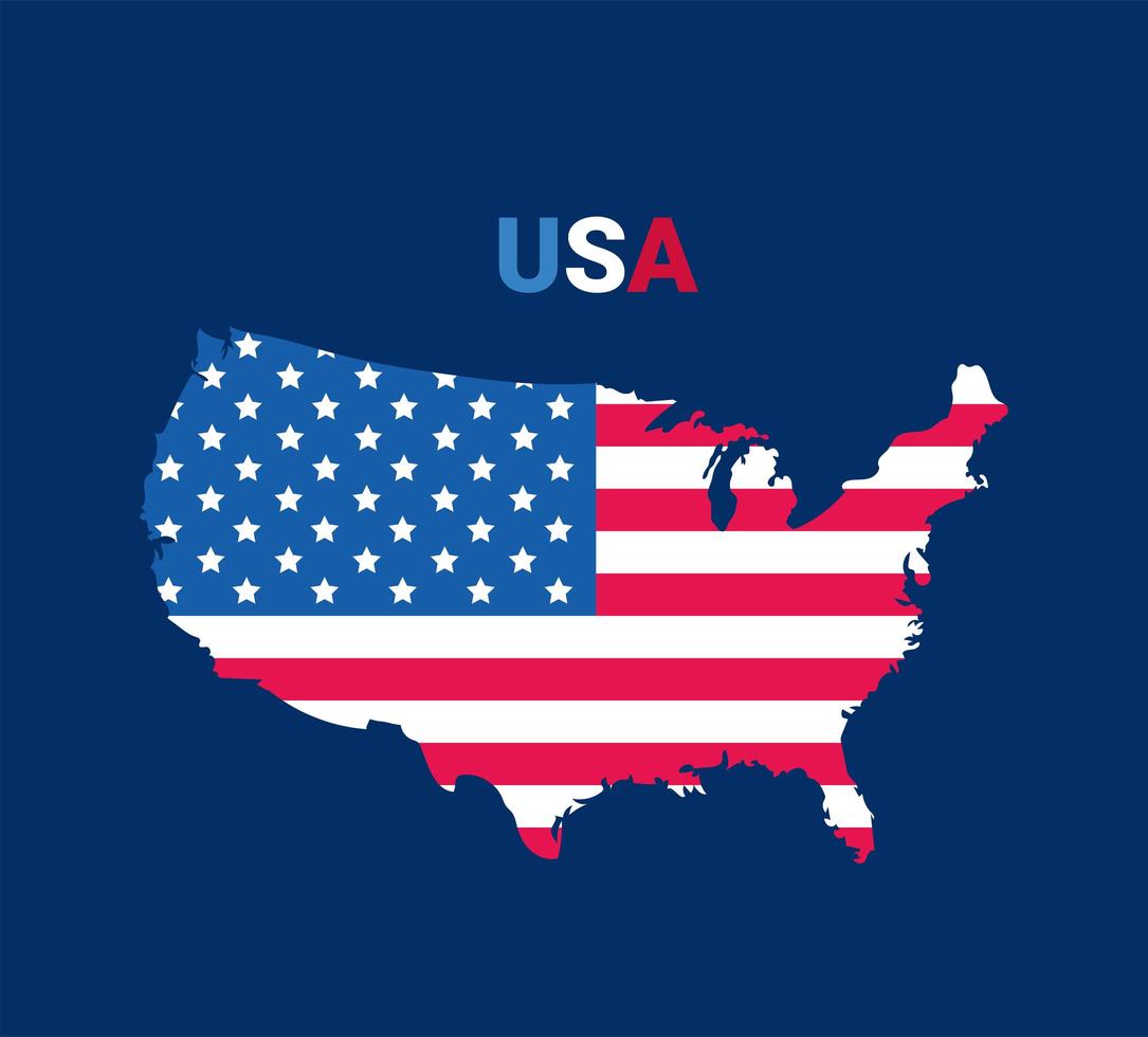 illustration of usa map vector