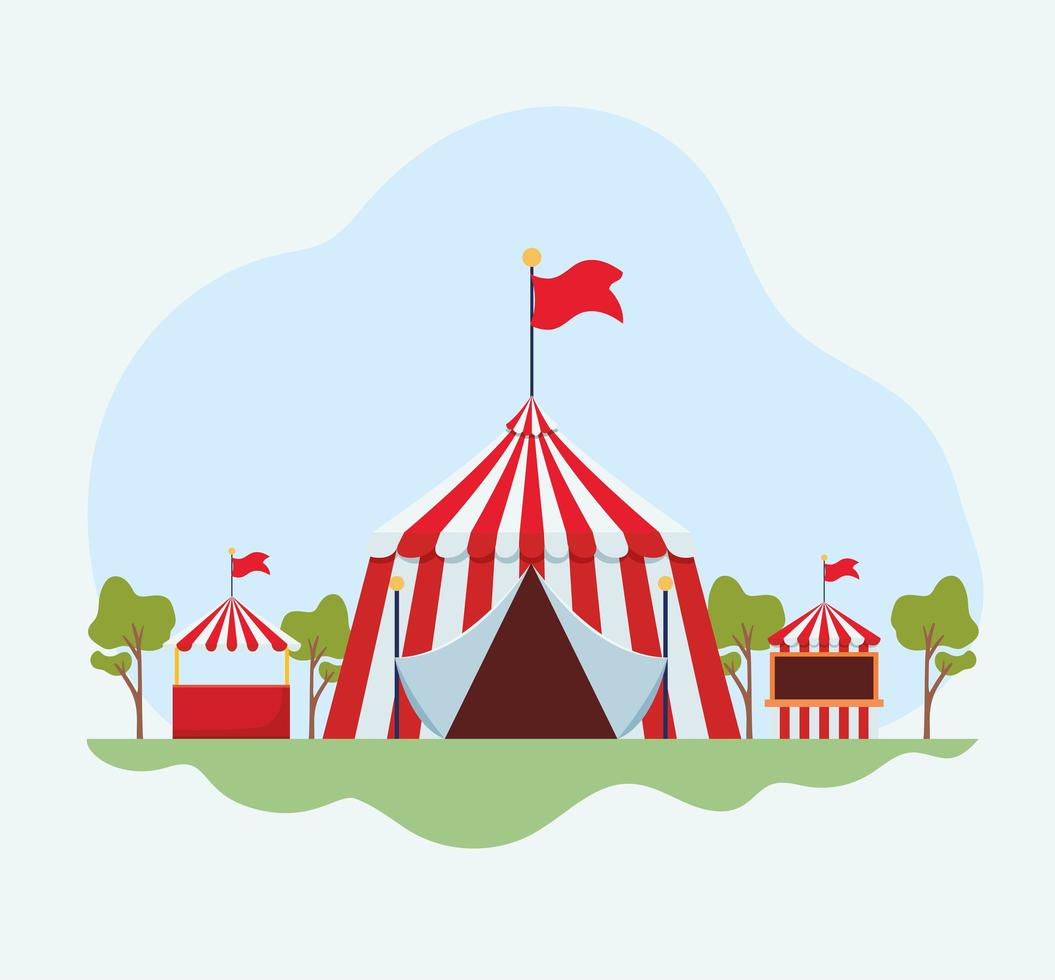 carnival tents design vector