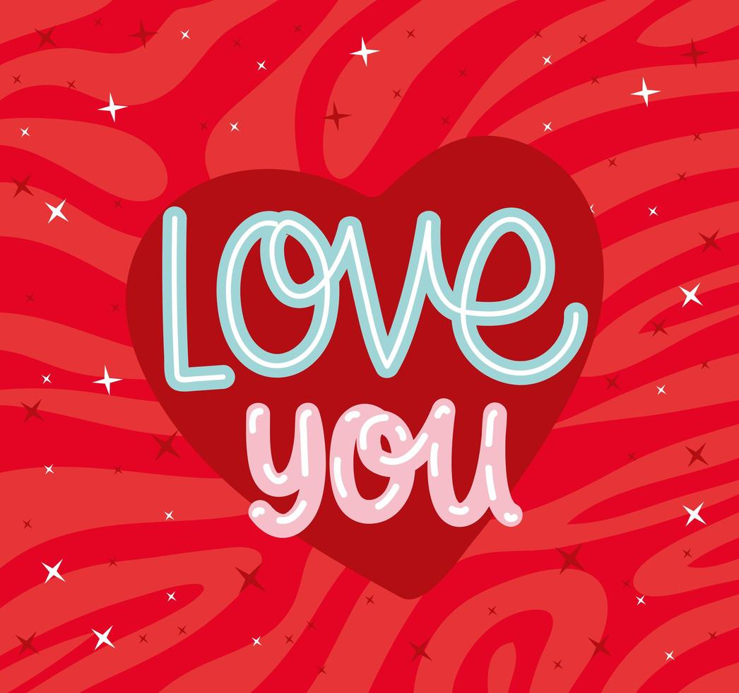 love you quote vector