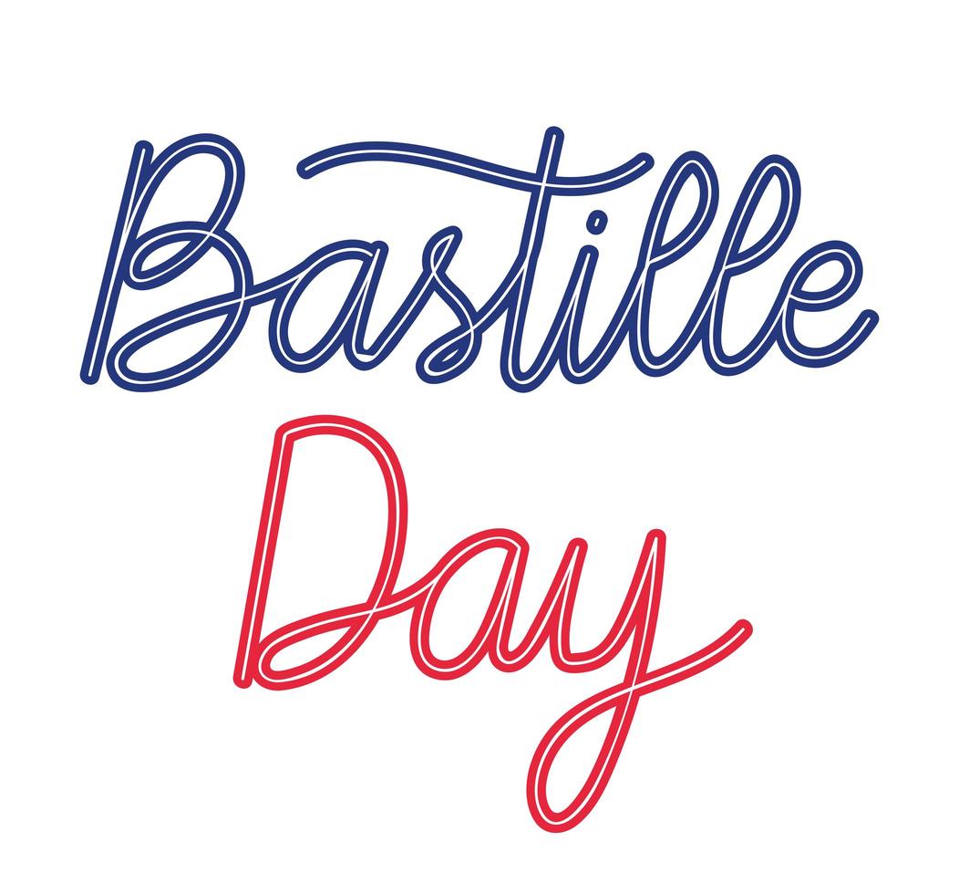 bastille day letters vector