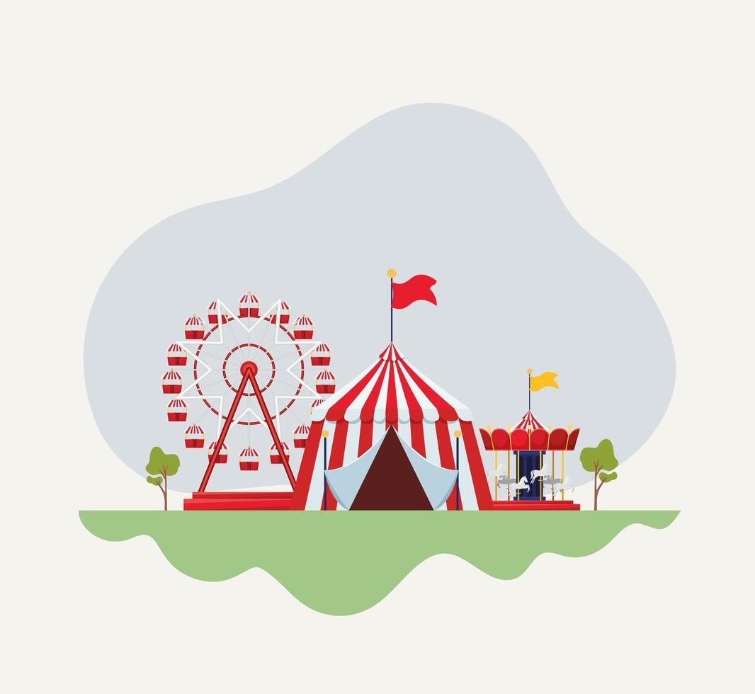 carnival and attractions vector