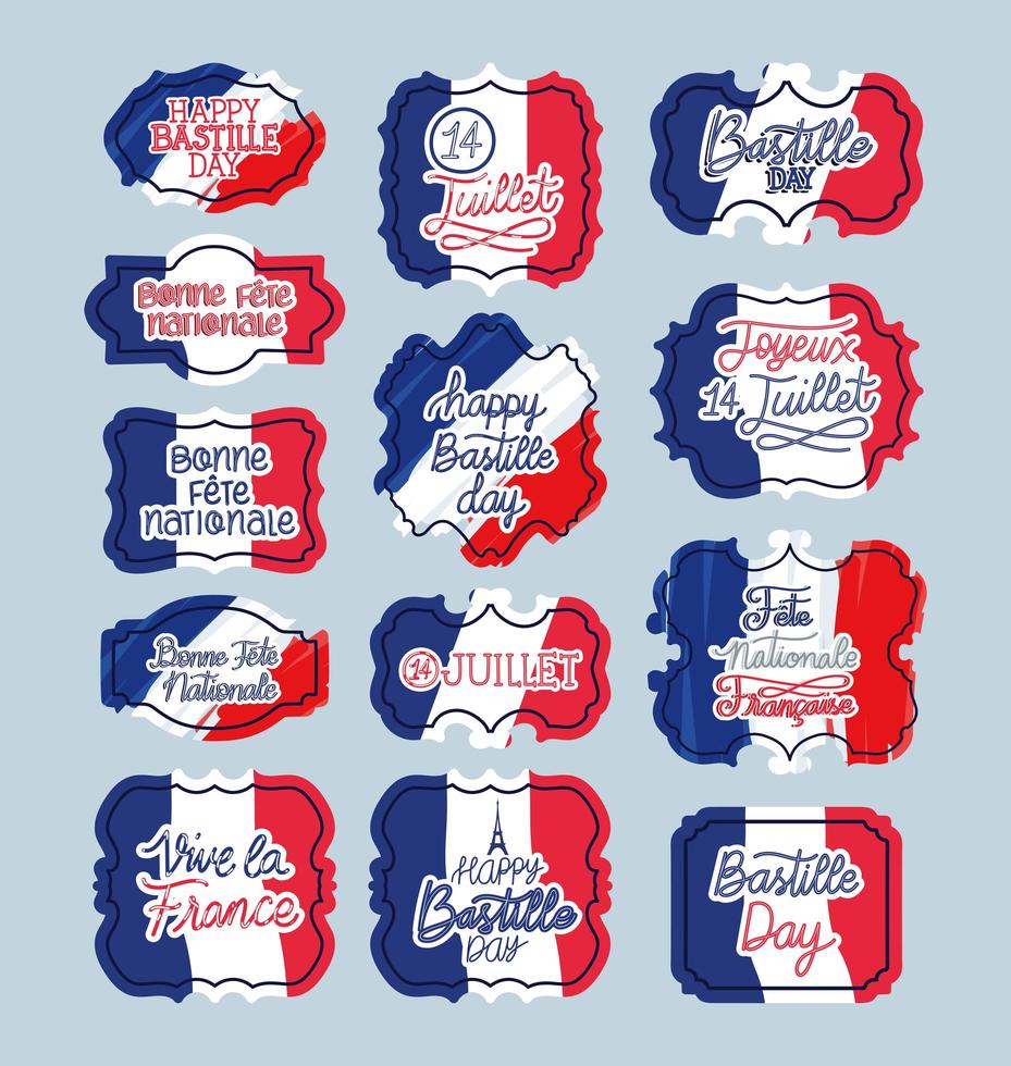 french phrases pack vector