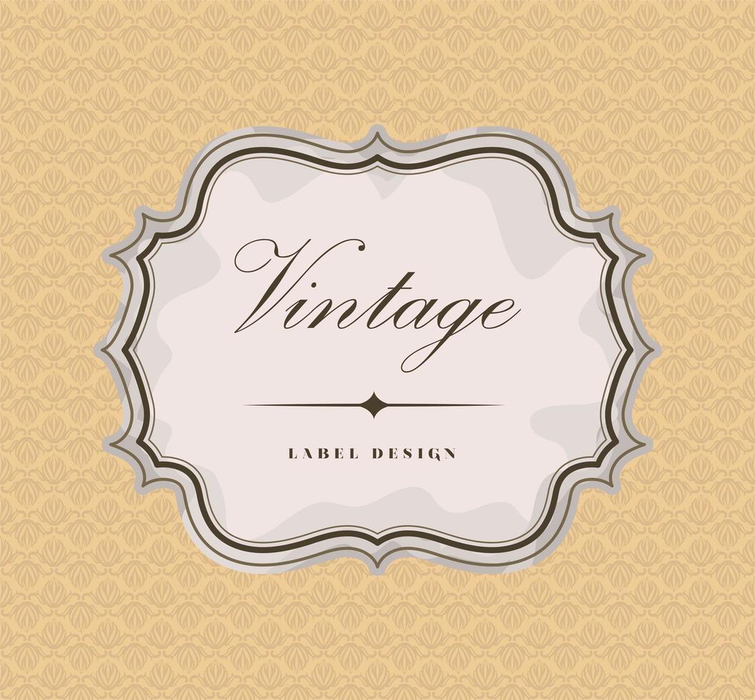 antique ornate label vector