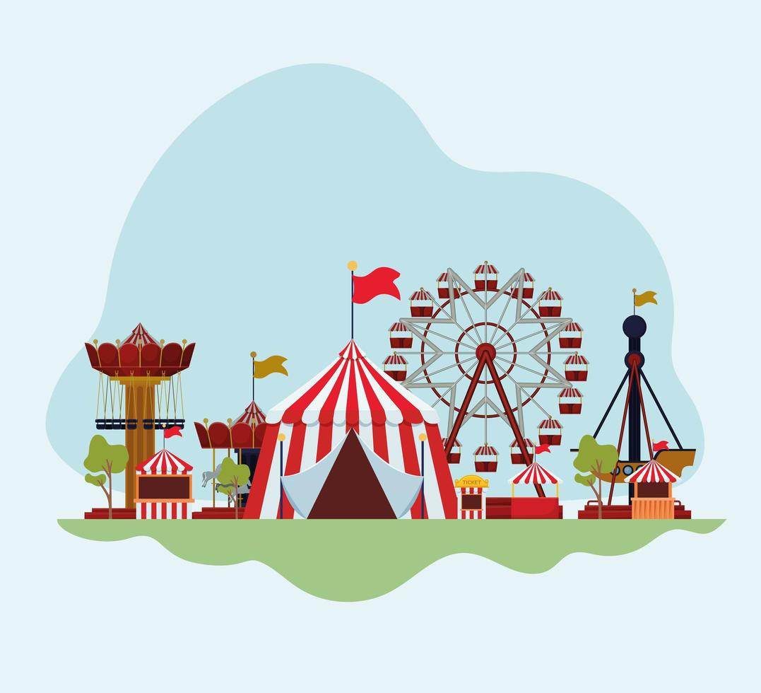 attractions and fair vector