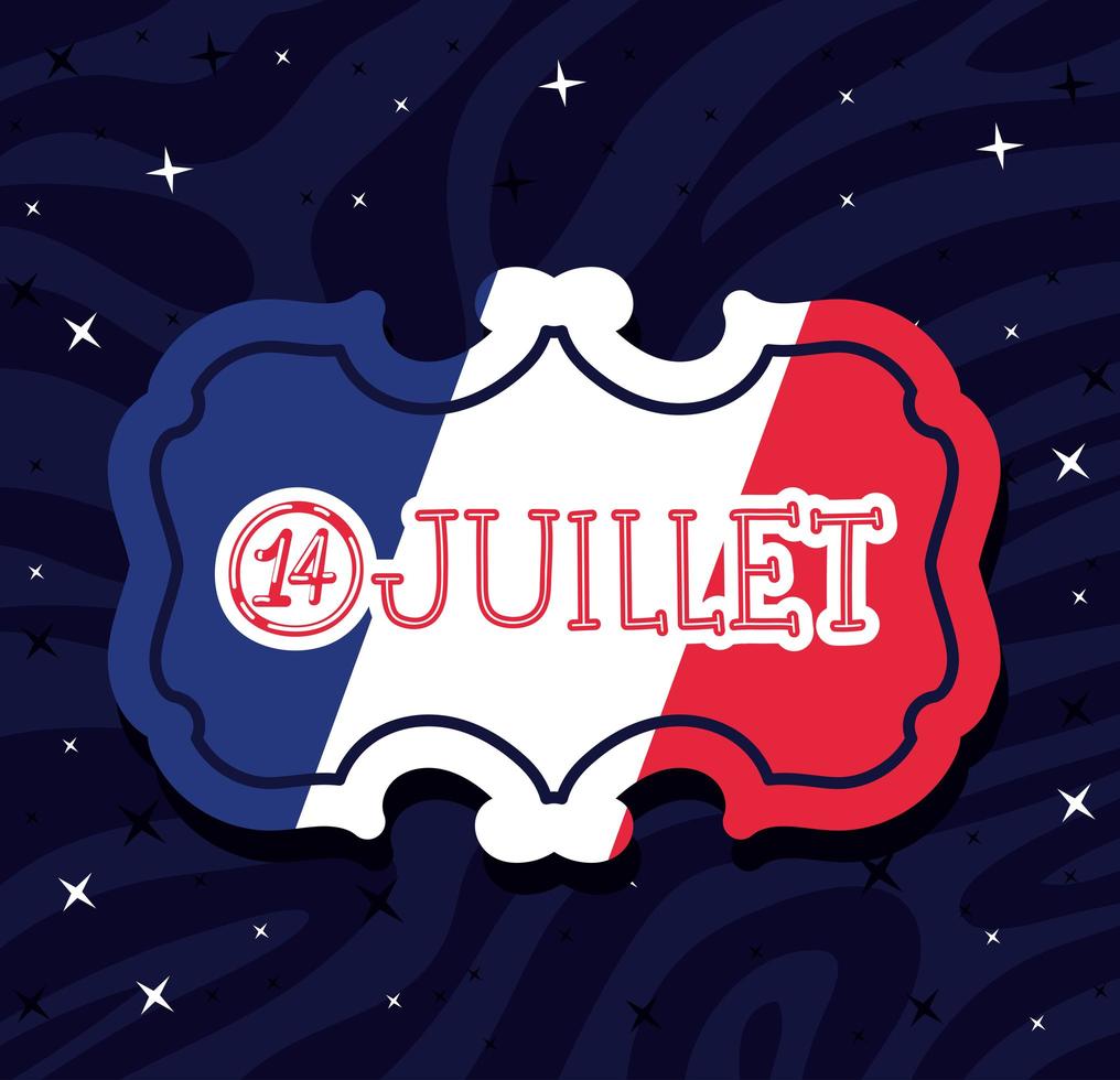 red 14 juillet quote vector