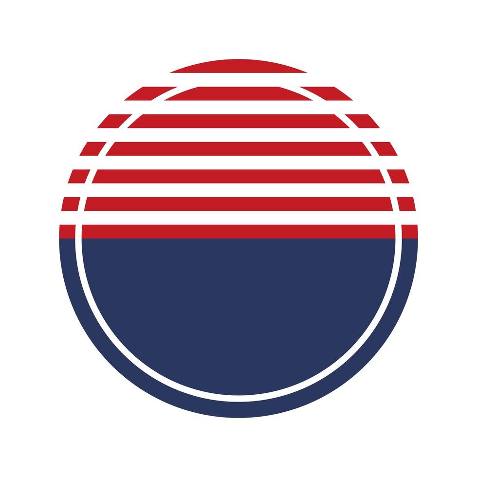 united states stamp icon vector
