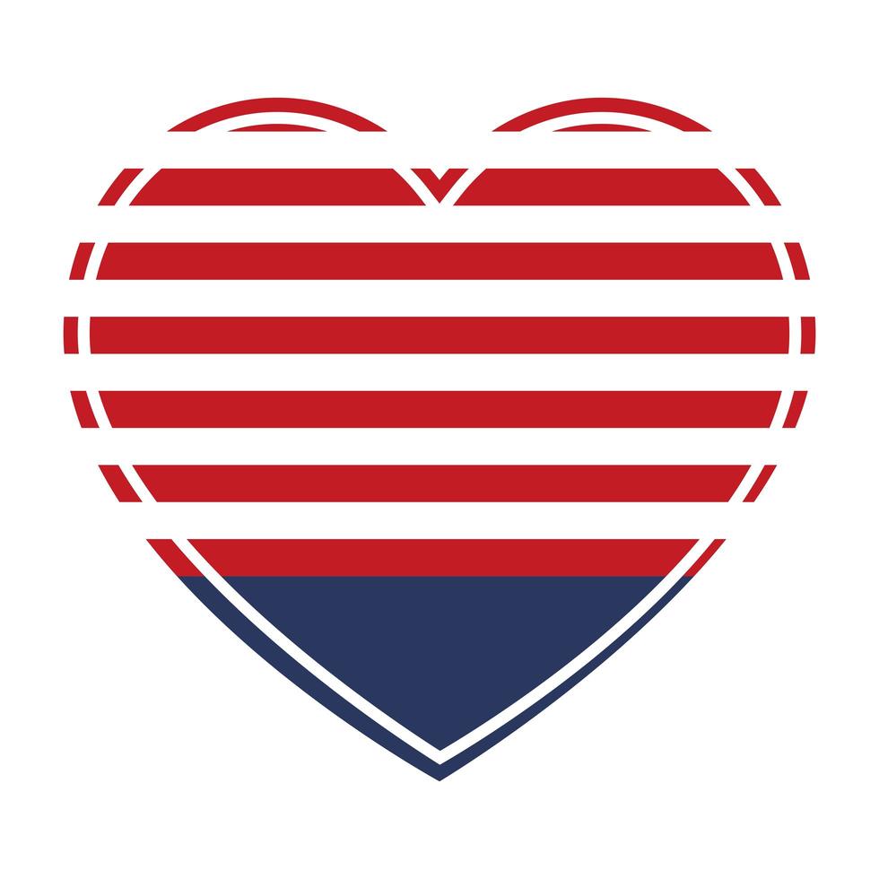 usa heart stamp vector