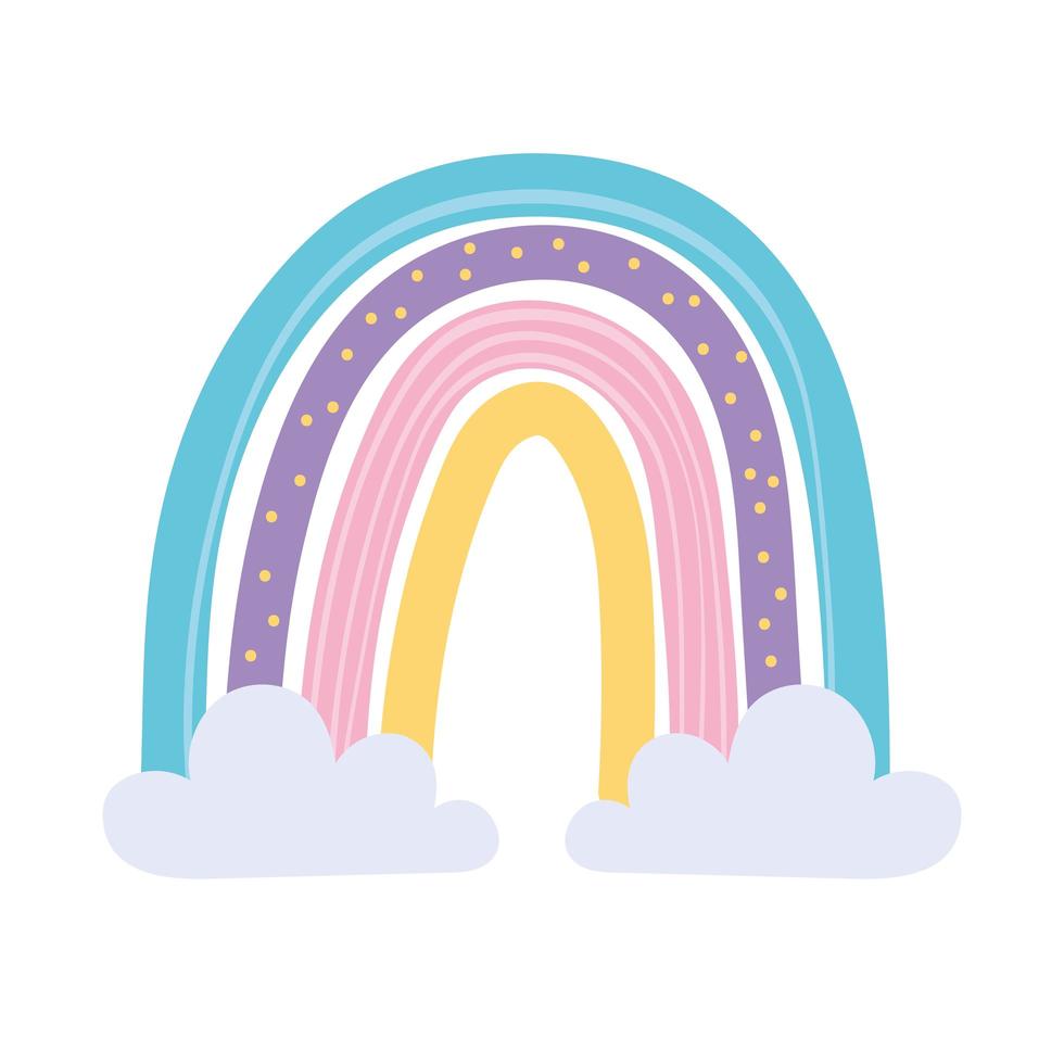 cute rainbow decoration vector