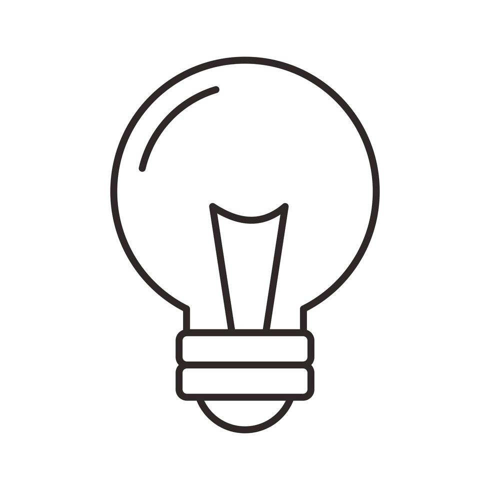 light bulb linear vector