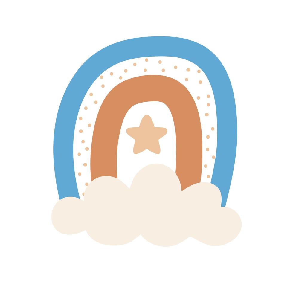 rainbow with star 3701486 Vector Art at Vecteezy