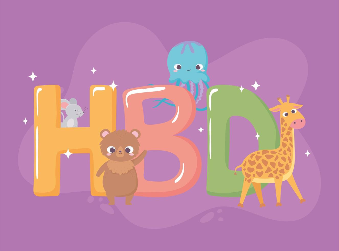 animals english alphabet vector