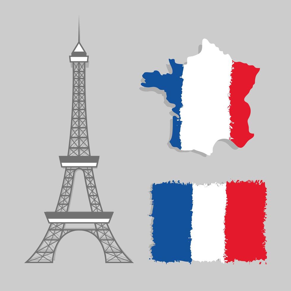 france eiffel tower vector
