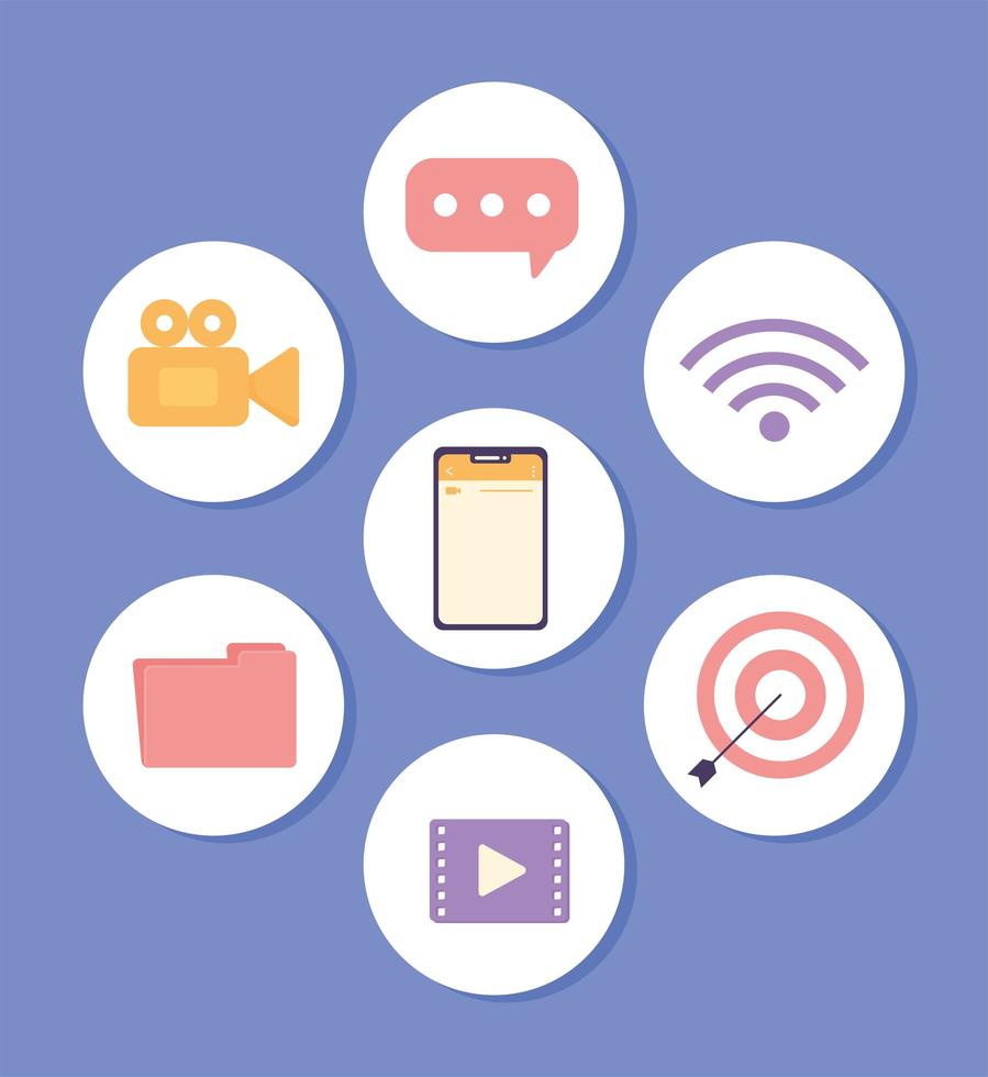 video digital app vector