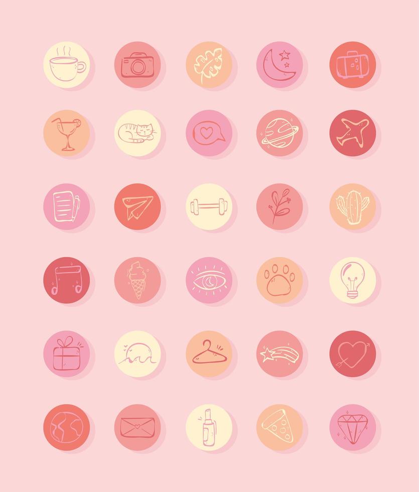 social media highlights icons 3701564 Vector Art at Vecteezy