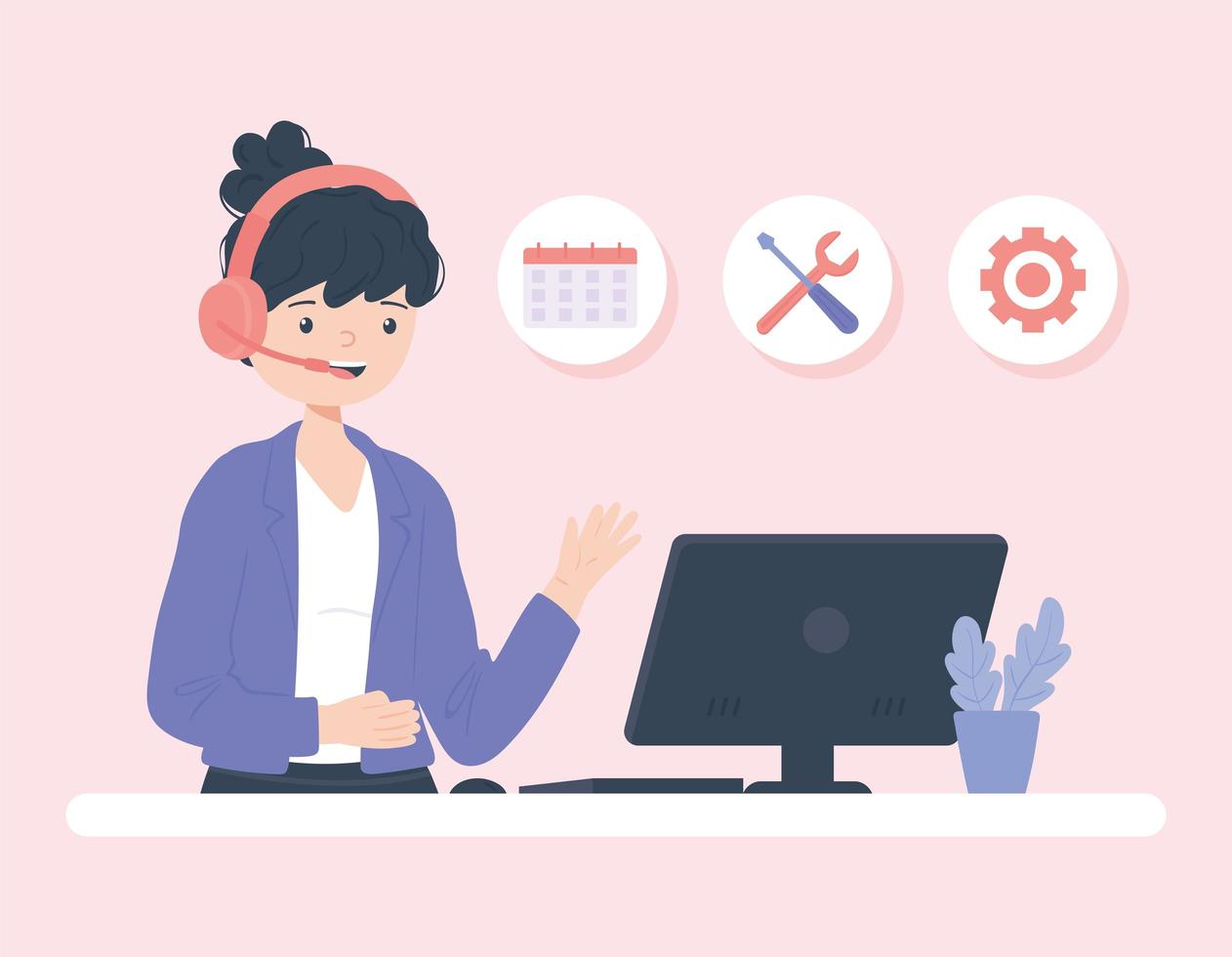 support call center vector