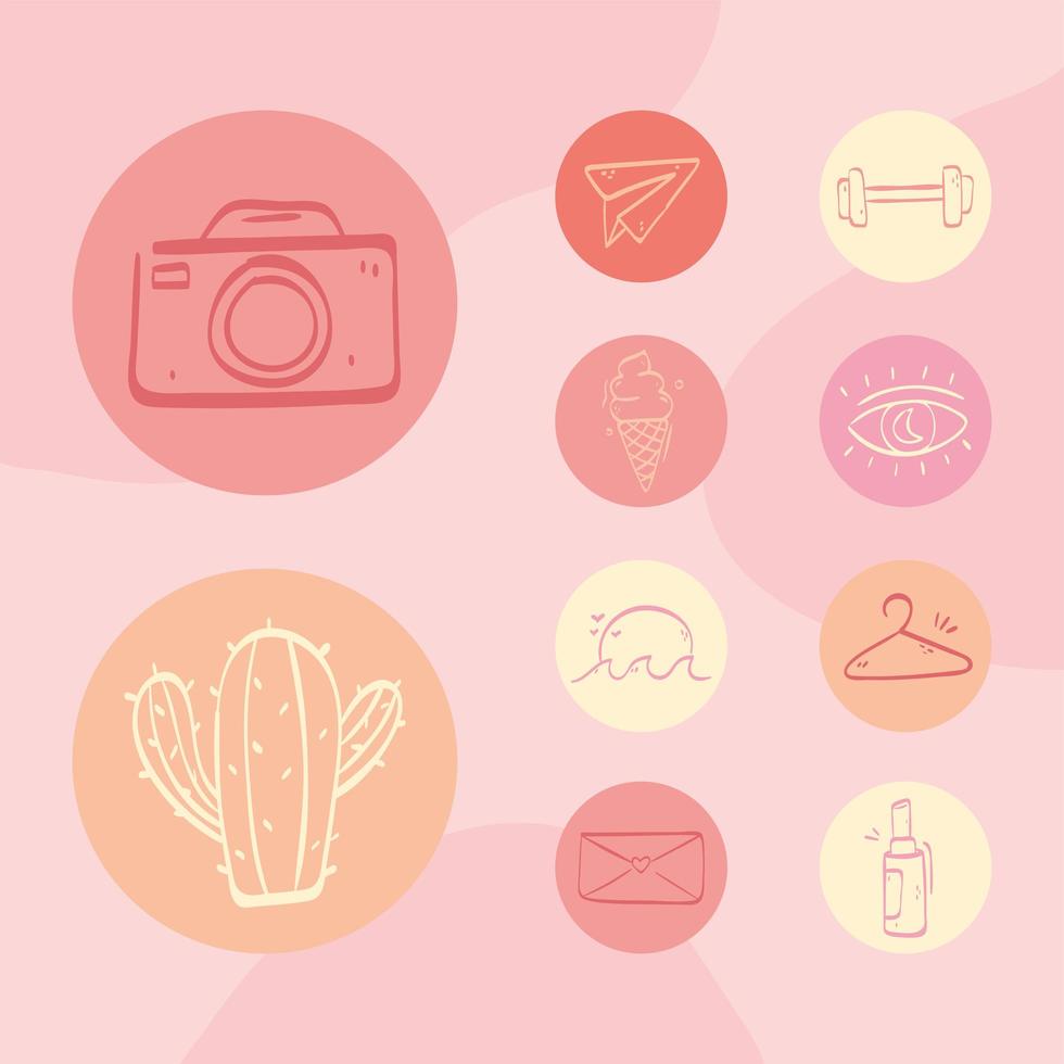 highlights story feminine vector