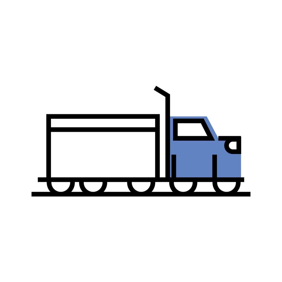 truck transport linear vector