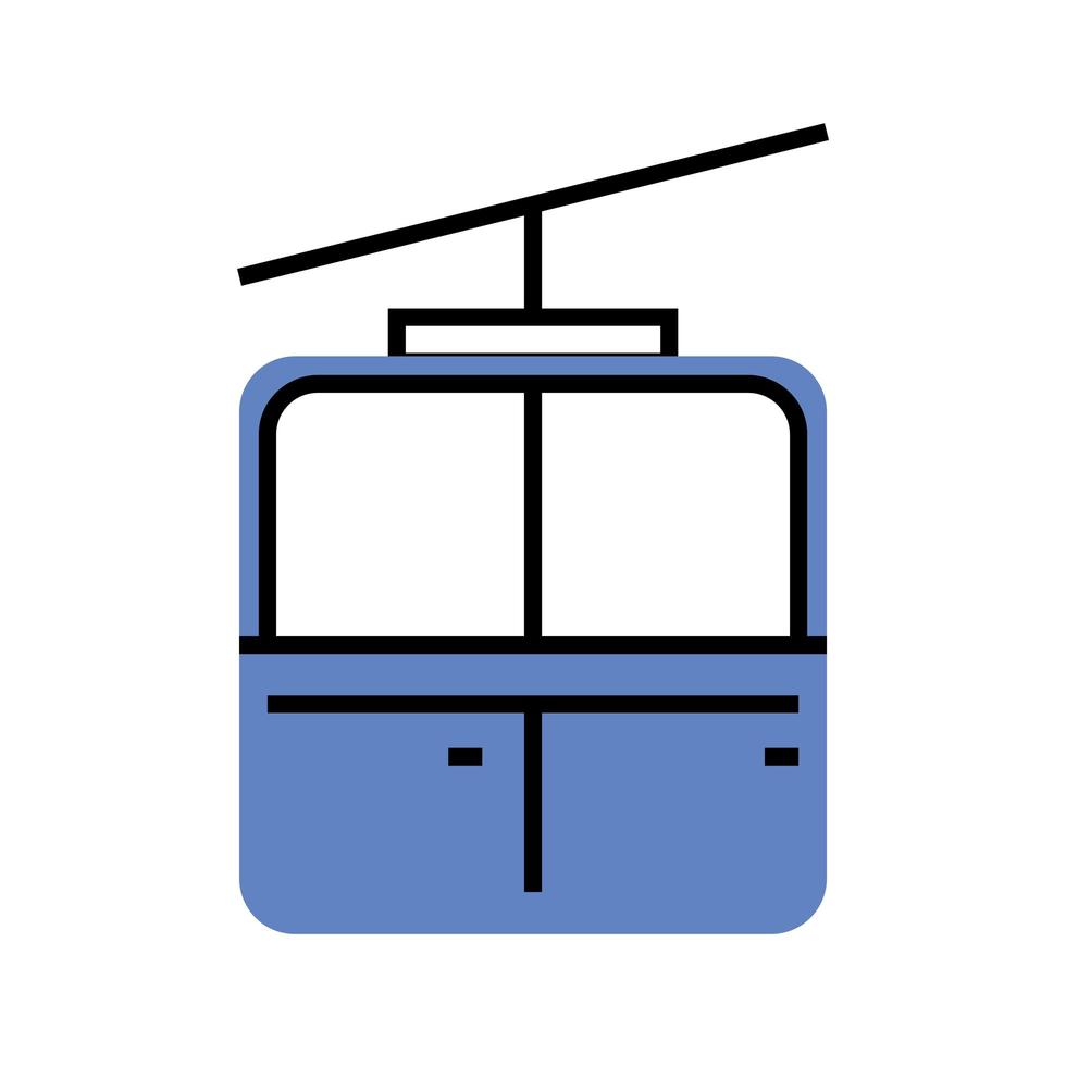 cableway transport linear vector