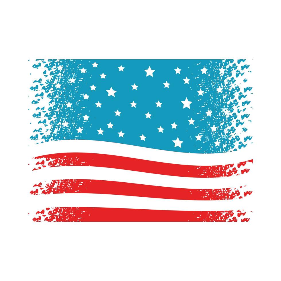 grunge USA flag vector