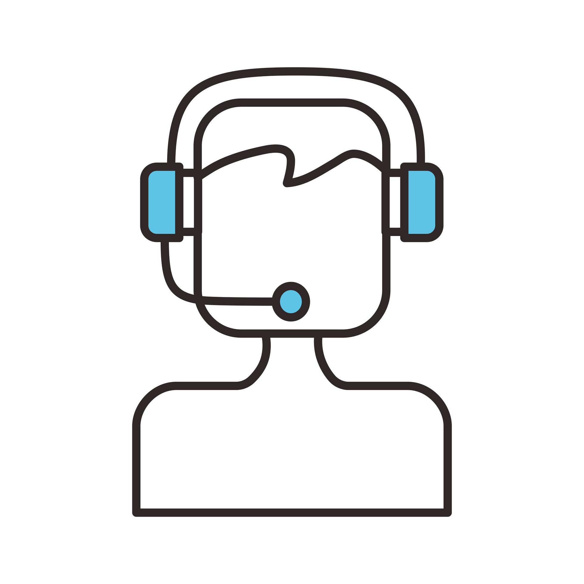 operator with headset 3701624 Vector Art at Vecteezy