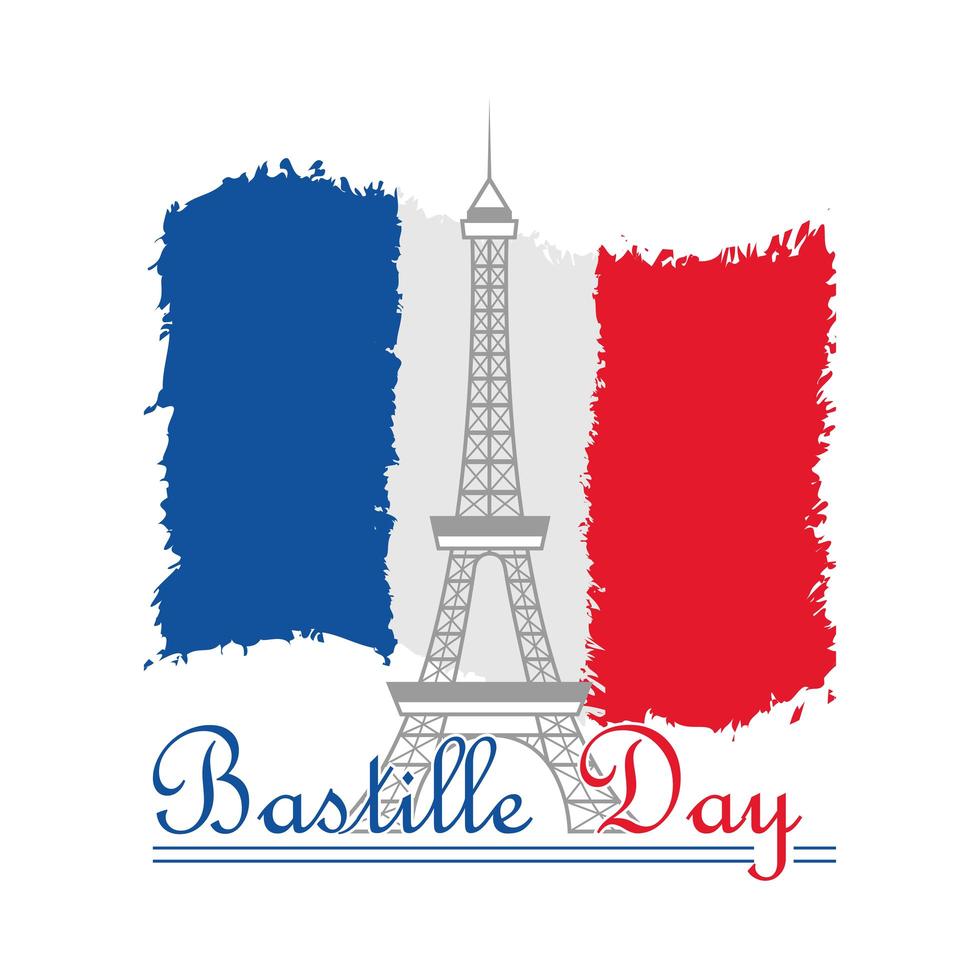 bastille day flag vector