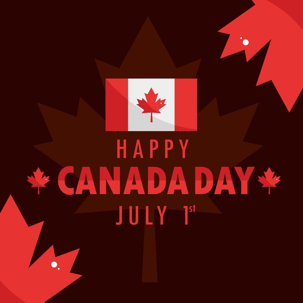 feliz dia DE CANADA vector