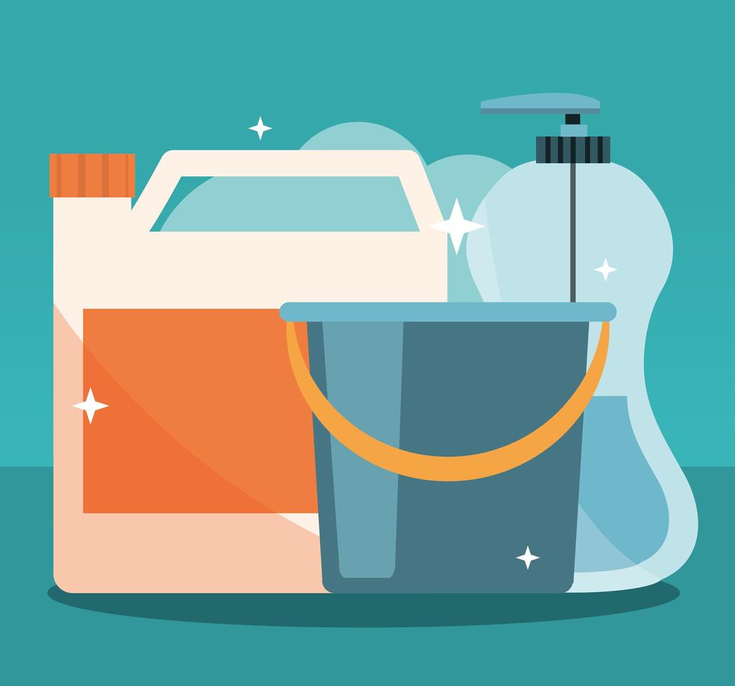 cleaning equipment products vector