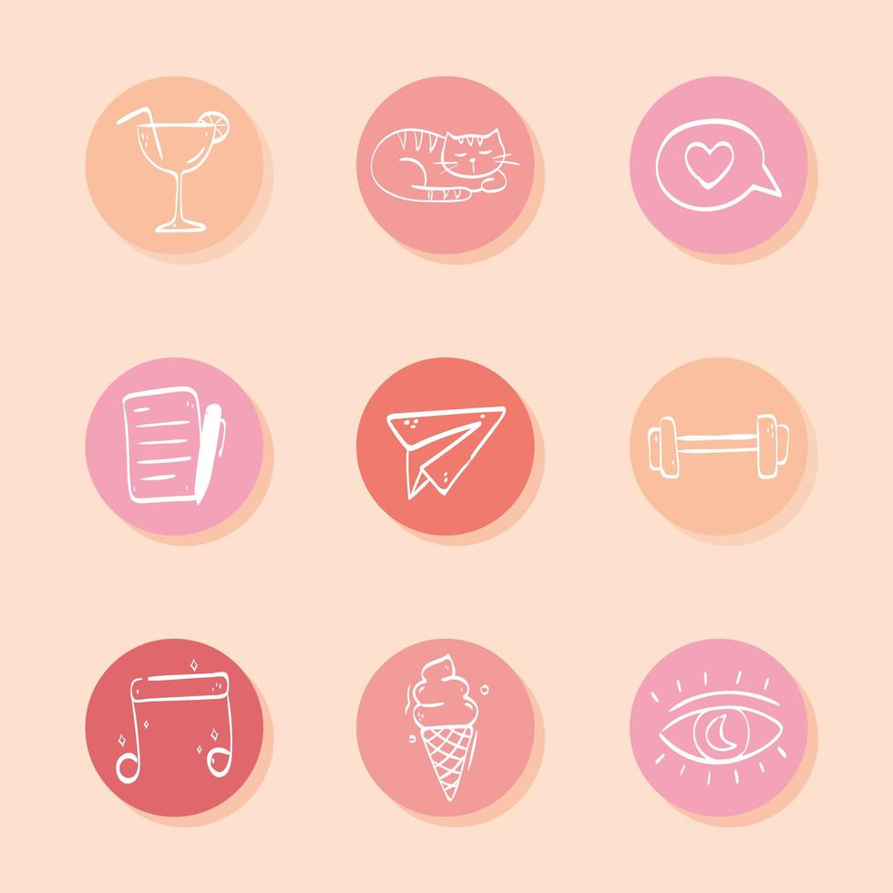 icons set highlights story 3701844 Vector Art at Vecteezy