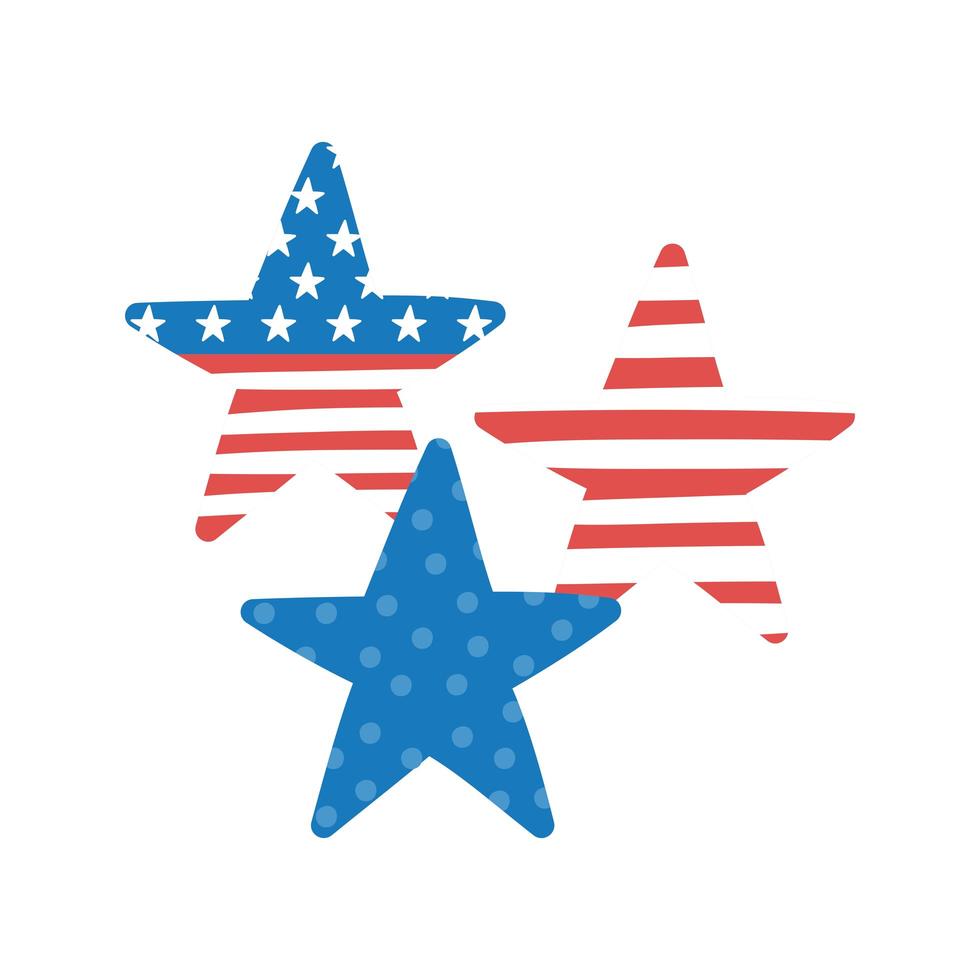 stars USA flag color vector