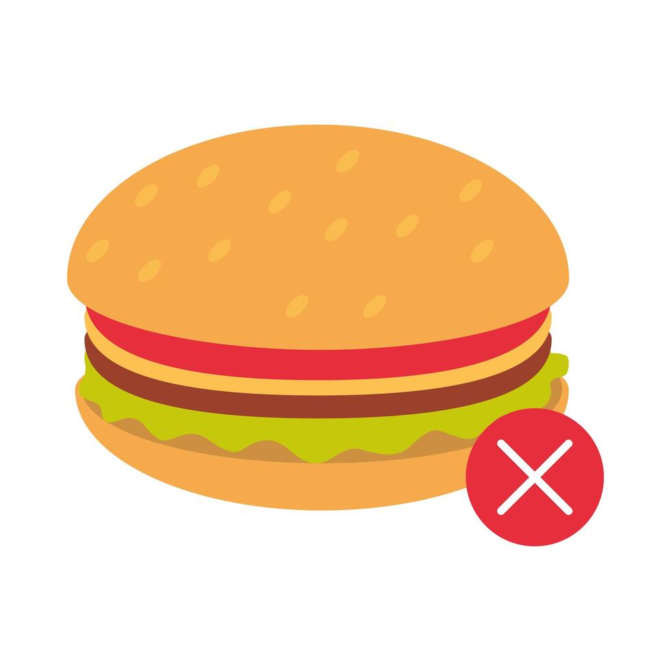 fast food prohibited vector