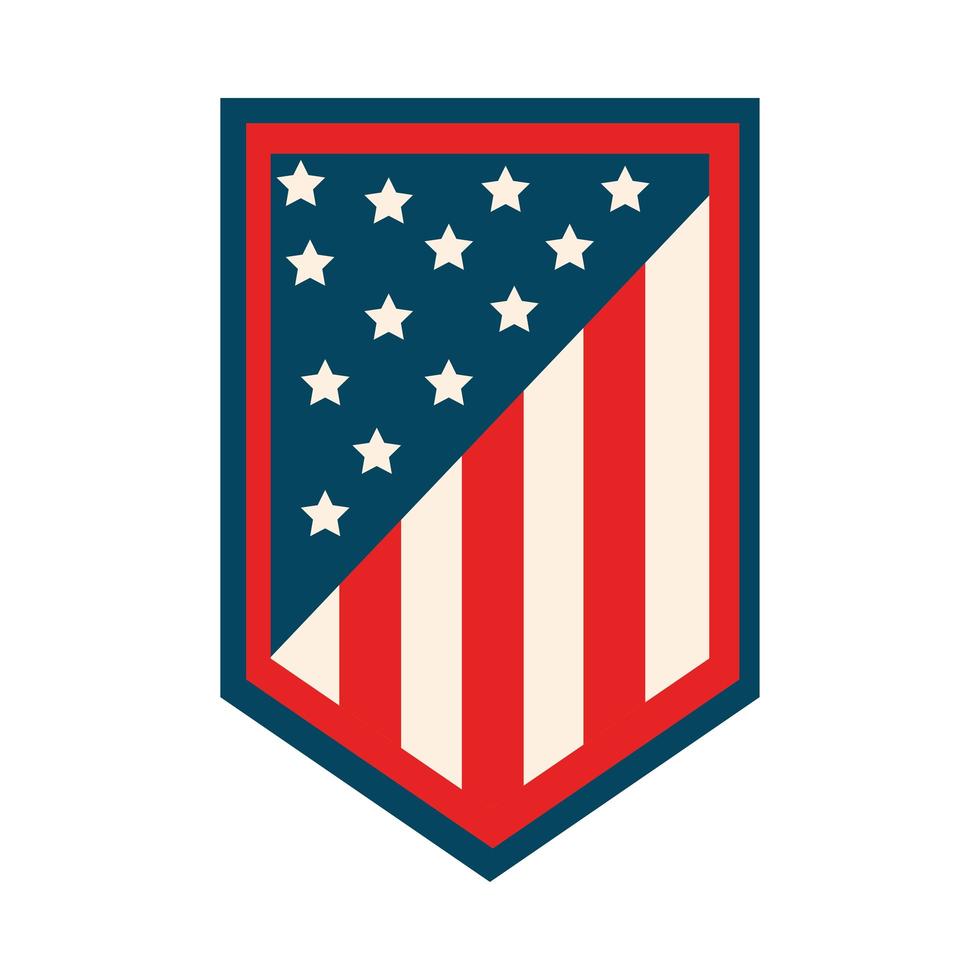 USA shield with flag vector