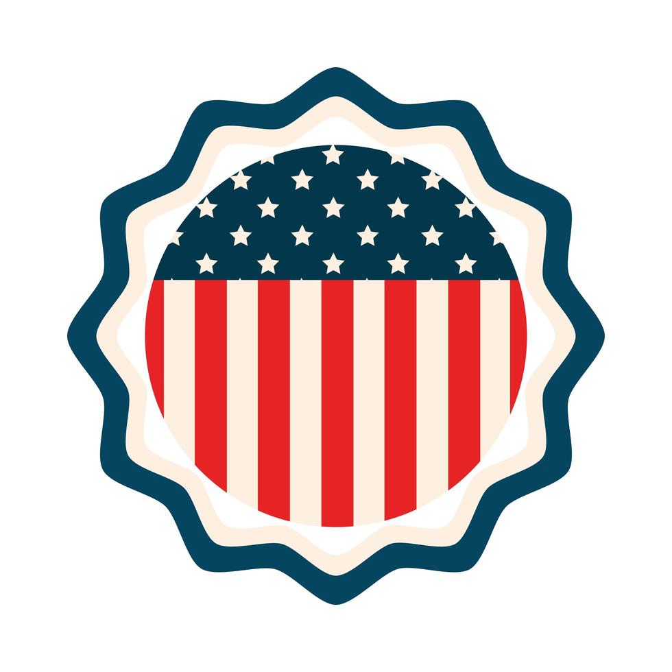 USA flag badge vector