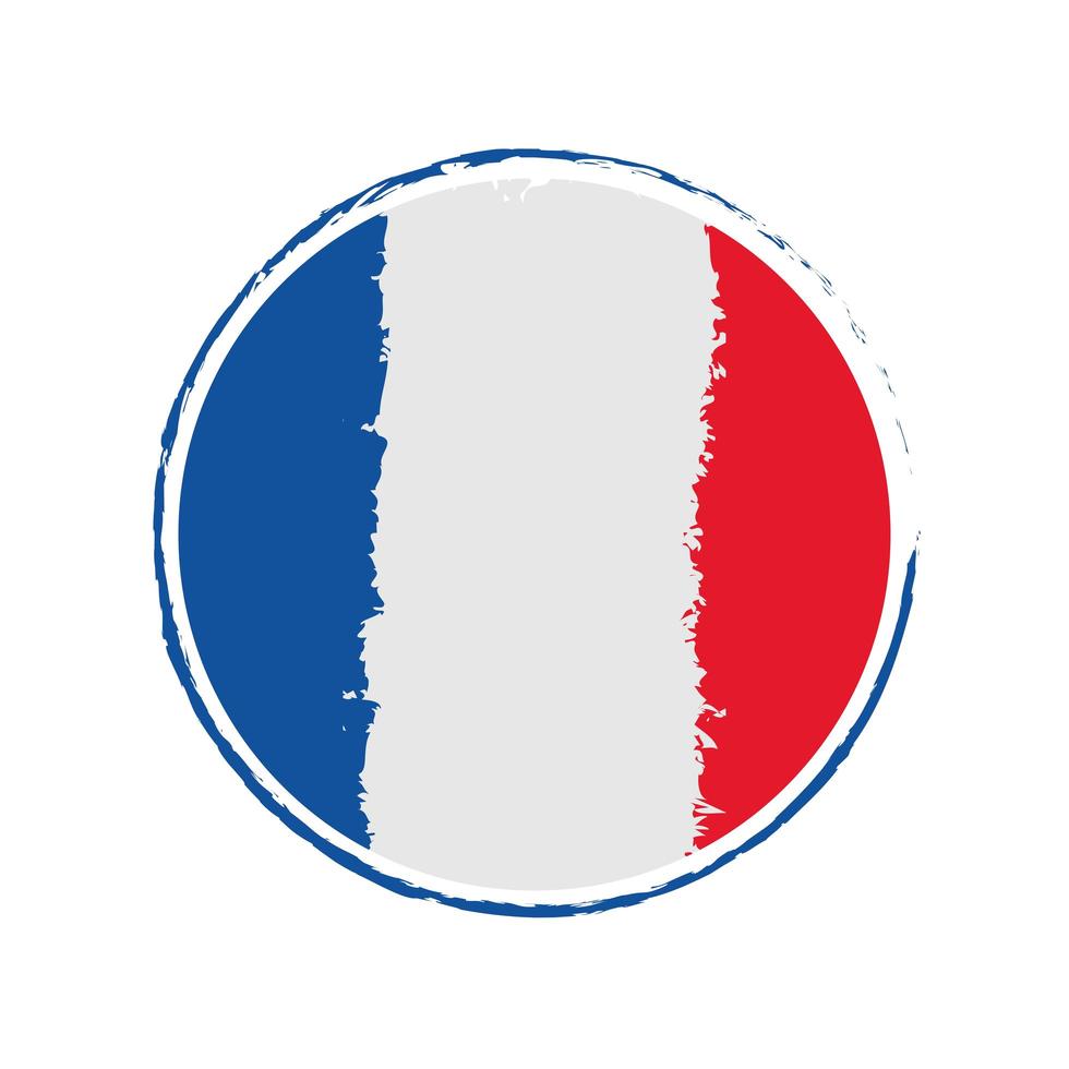 french flag round vector