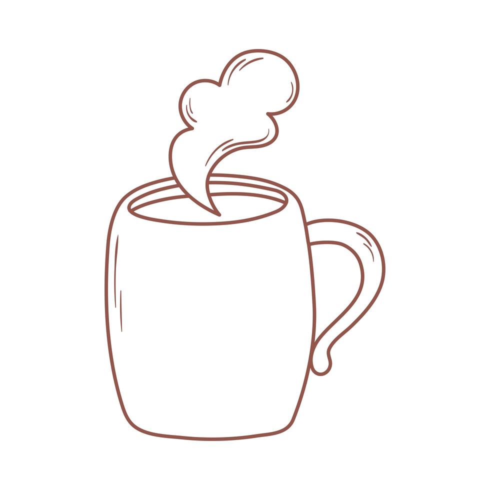 taza de cafe caliente vector