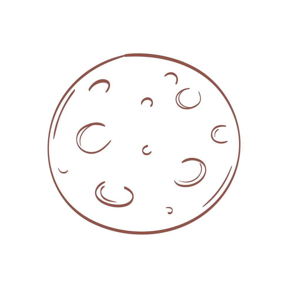 moon space line vector
