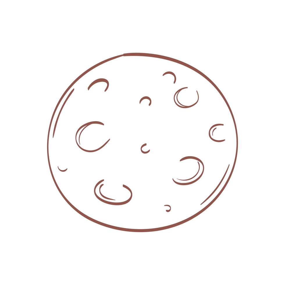 moon space line vector