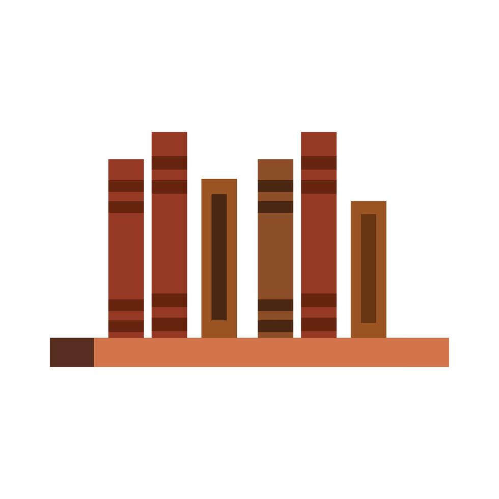 books on shelf vector