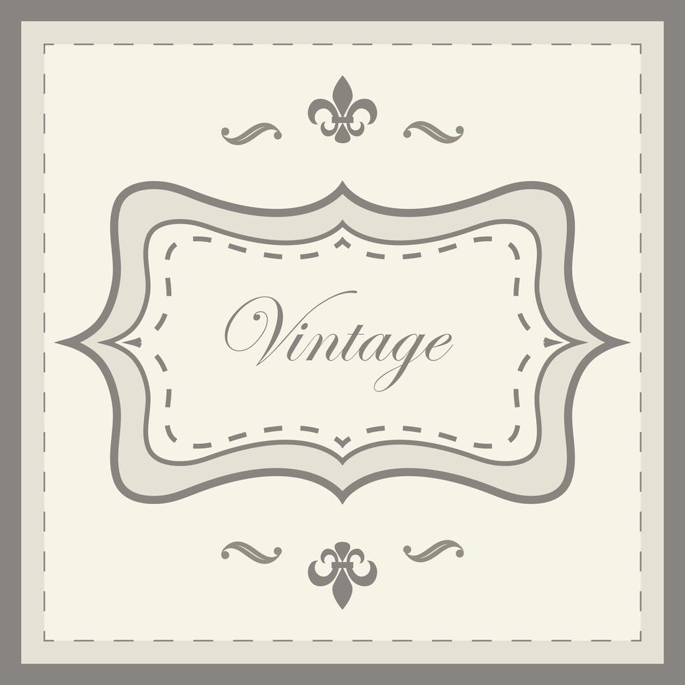 vintage label victorian vector