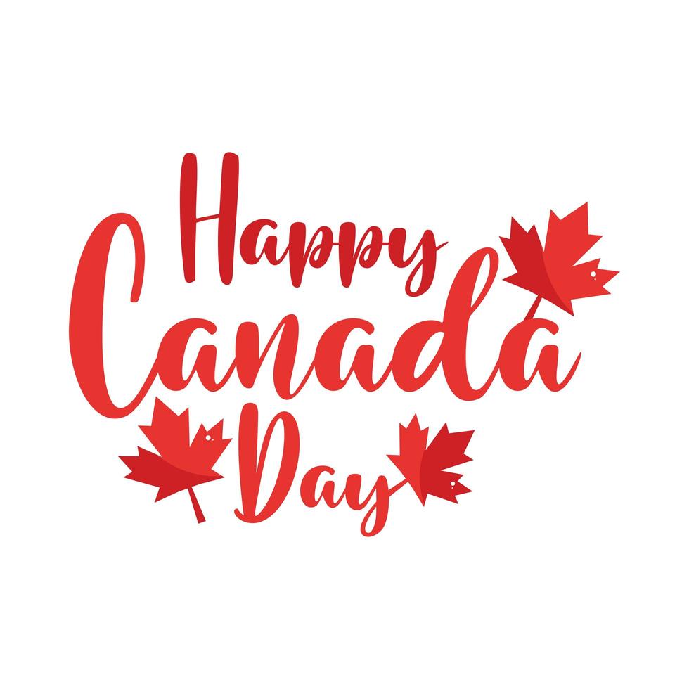 happy canada day vector