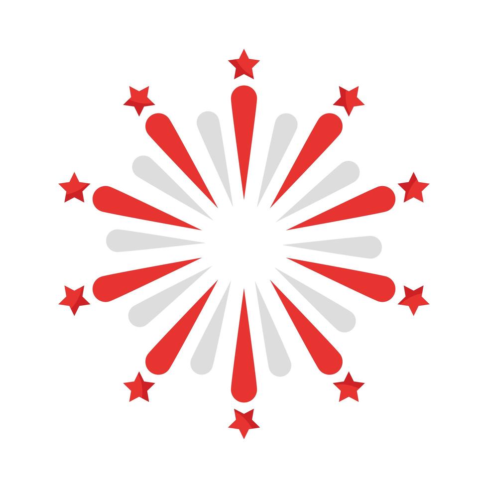 red firework festive vector