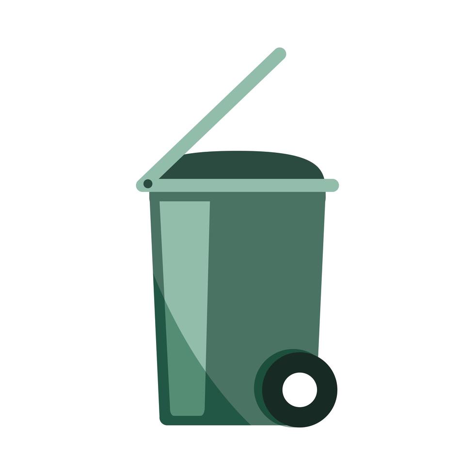 trash can with wheels vector