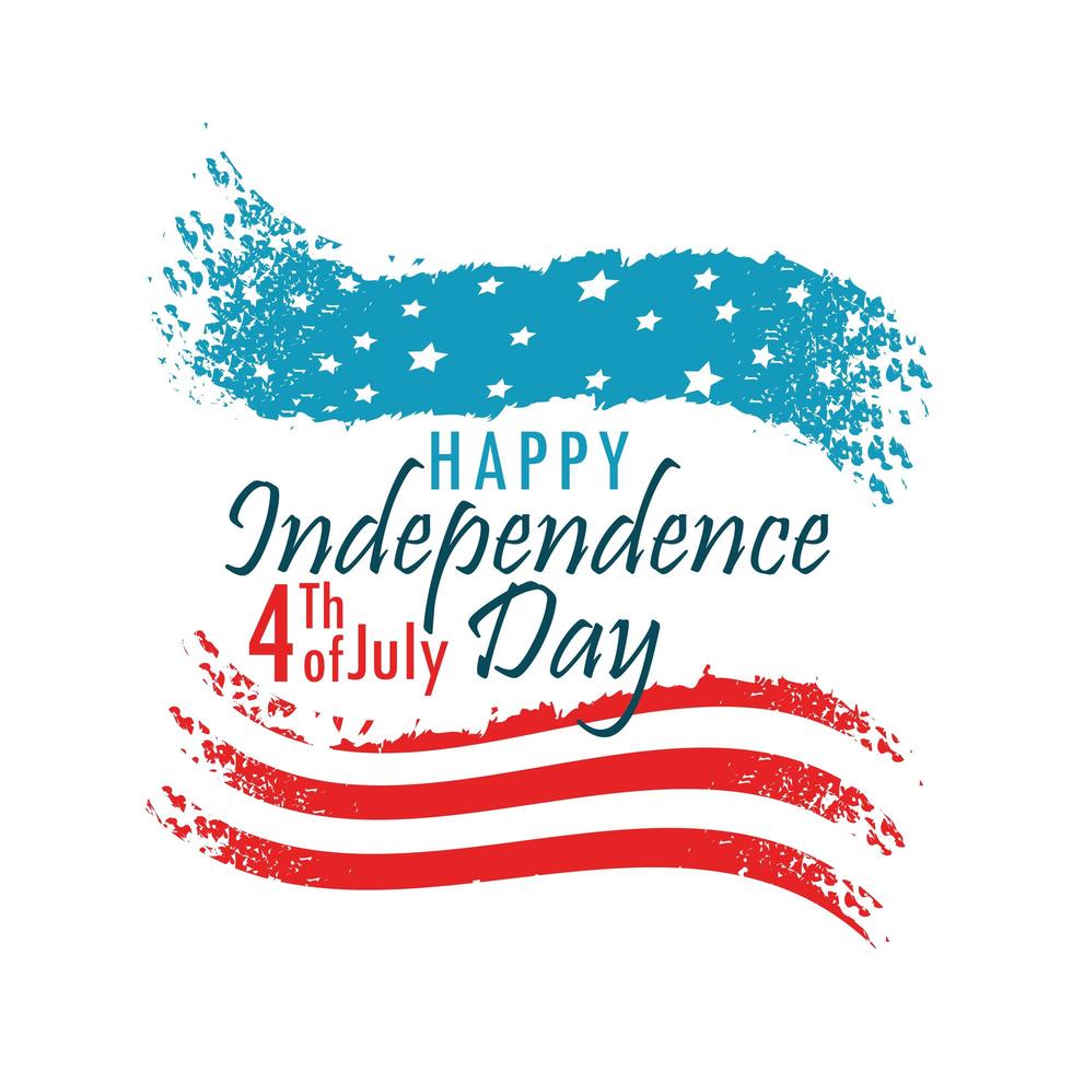 happy 4th of july card vector