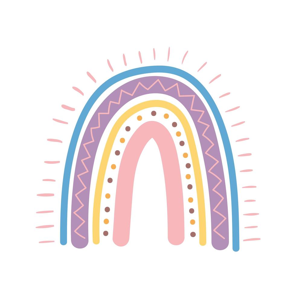 decorative rainbow cartoon vector
