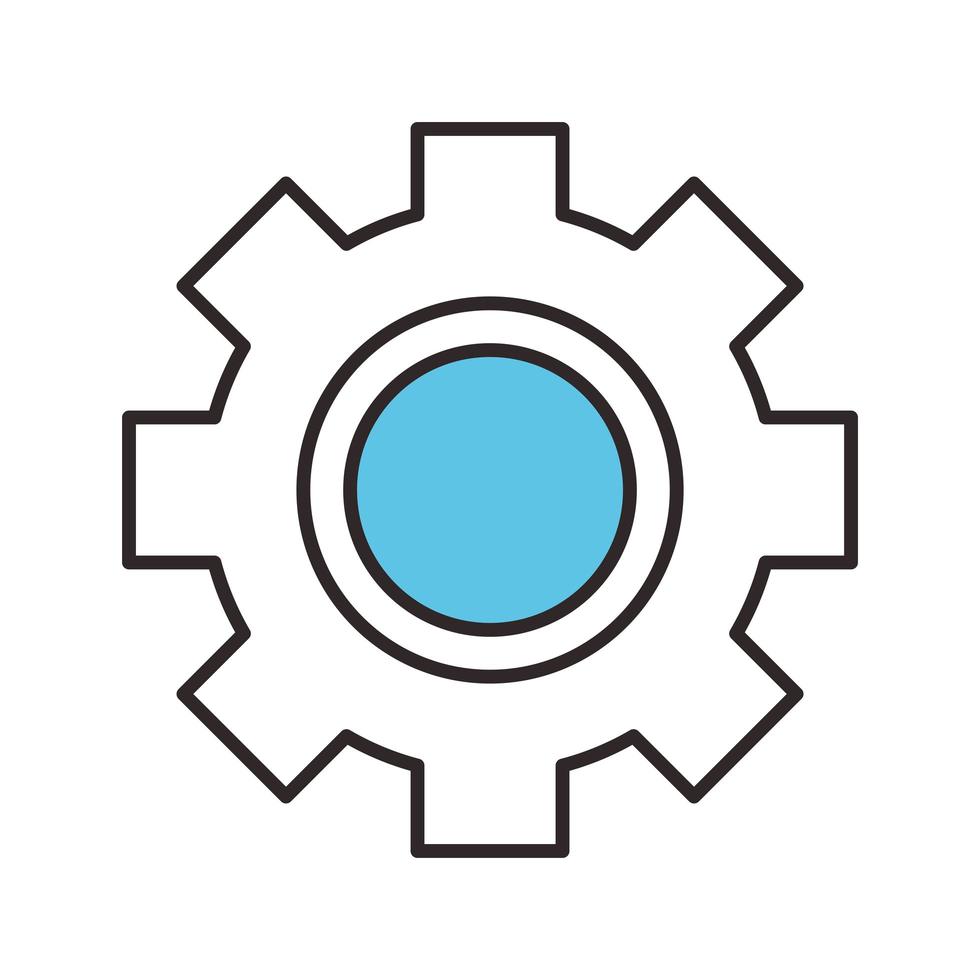 gear mechanic flat icon vector