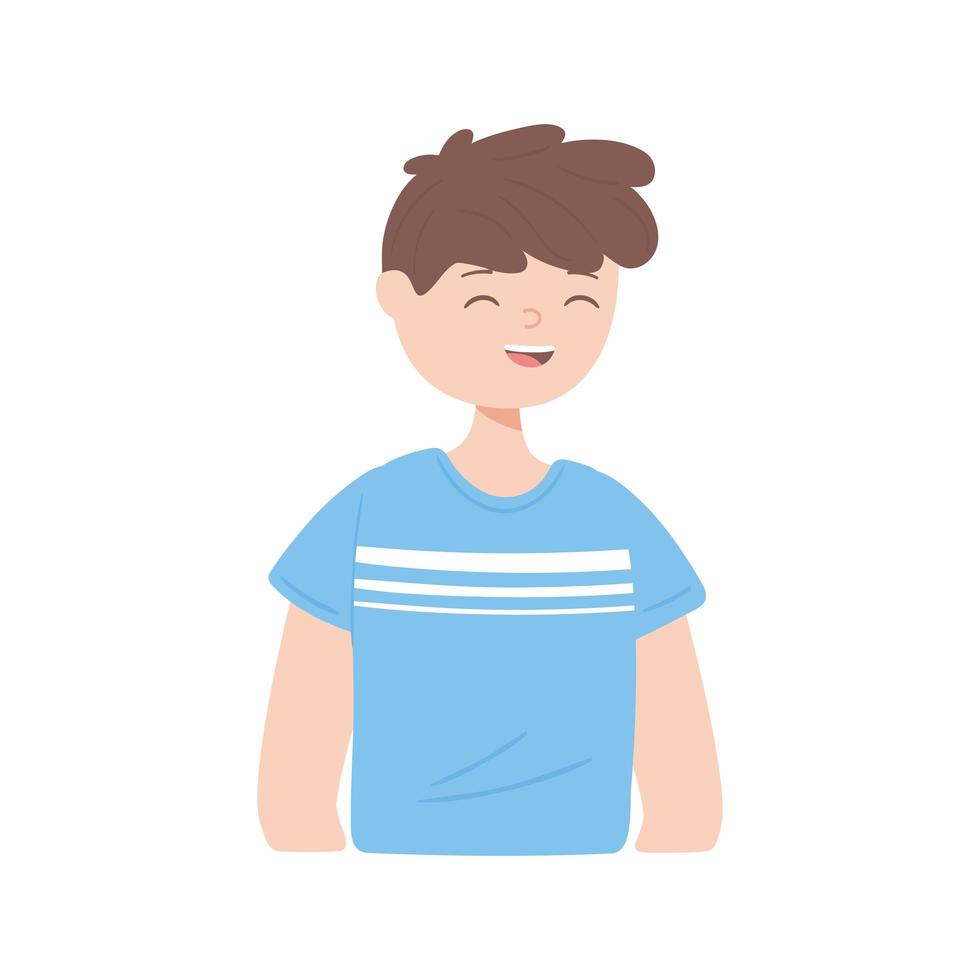 smiling teen boy vector