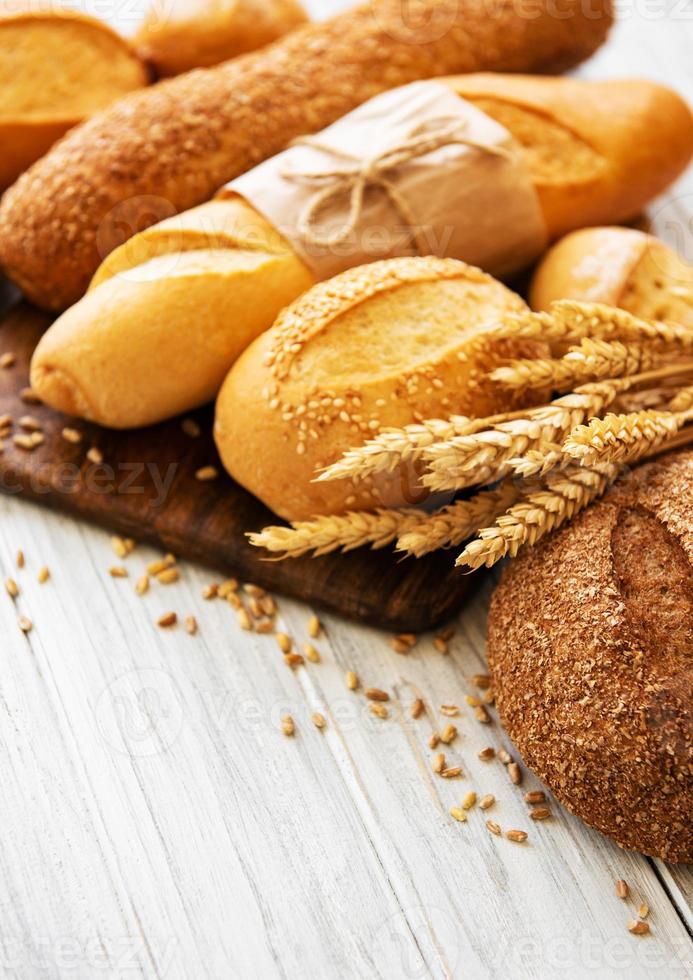 Assortment of baked bread photo