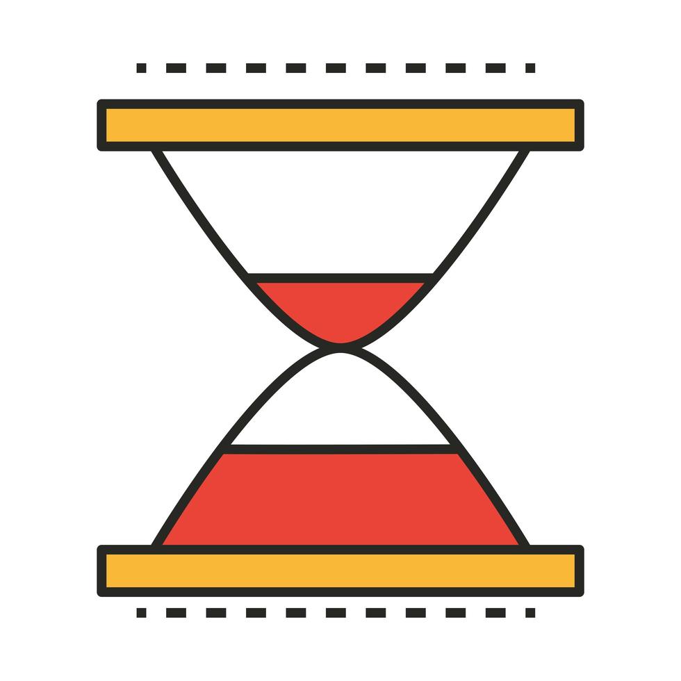 hourglass time vintage vector