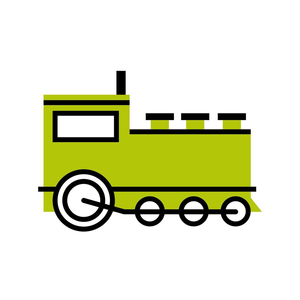 locomotive wagon transport linear vector